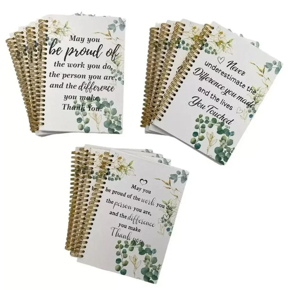 Appreciation Thank You Gifts Inspirational Spiral Notebook set of 12